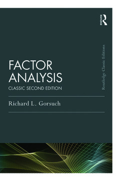Couverture de l’ouvrage Factor Analysis