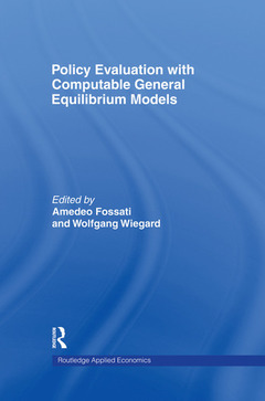 Cover of the book Policy Evaluation with Computable General Equilibrium Models