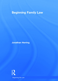 Couverture de l’ouvrage Beginning Family Law