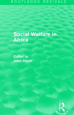 Couverture de l’ouvrage Social Welfare in Africa