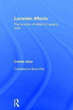 Couverture de l’ouvrage Lacanian Affects