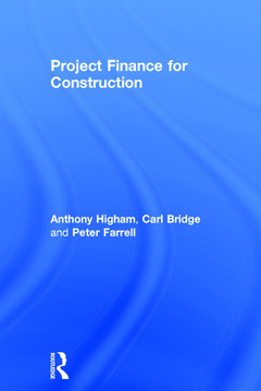 Couverture de l’ouvrage Project Finance for Construction