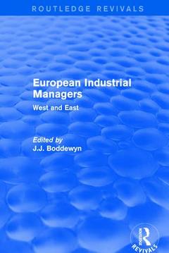 Couverture de l’ouvrage European Industrial Managers