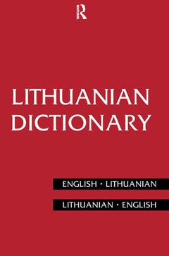 Couverture de l’ouvrage Lithuanian Dictionary