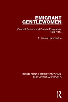 Couverture de l’ouvrage Emigrant Gentlewomen