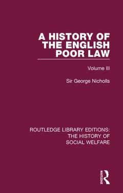 Couverture de l’ouvrage A History of the English Poor Law