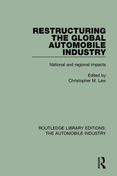Couverture de l’ouvrage Restructuring the Global Automobile Industry