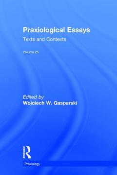 Couverture de l’ouvrage Praxiological Essays