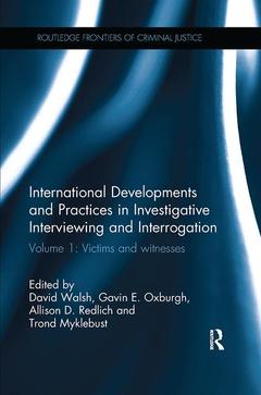 Couverture de l’ouvrage International Developments and Practices in Investigative Interviewing and Interrogation