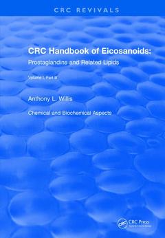 Couverture de l’ouvrage Revival: Handbook of Eicosanoids (1987)