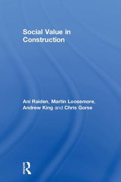 Couverture de l’ouvrage Social Value in Construction