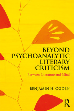 Couverture de l’ouvrage Beyond Psychoanalytic Literary Criticism