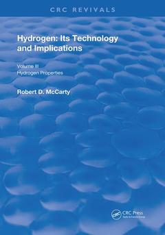Couverture de l’ouvrage Hydrogen: Its Technology and Implication