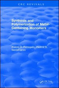 Couverture de l’ouvrage Synthesis and Polymerization of Metal-Containing Monomers