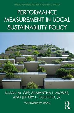 Couverture de l’ouvrage Performance Measurement in Local Sustainability Policy