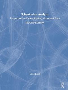Couverture de l’ouvrage Schenkerian Analysis