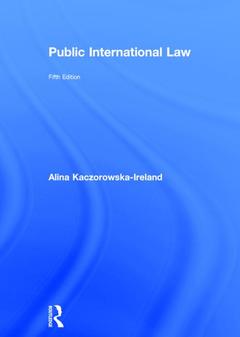 Couverture de l’ouvrage Public International Law