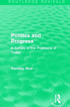 Couverture de l’ouvrage Politics and Progress
