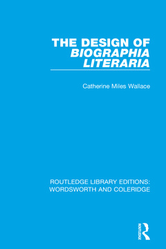 Couverture de l’ouvrage The Design of Biographia Literaria