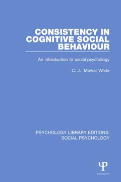 Couverture de l’ouvrage Consistency in Cognitive Social Behaviour