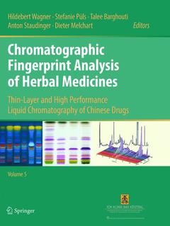 Couverture de l’ouvrage Chromatographic Fingerprint Analysis of Herbal Medicines Volume V