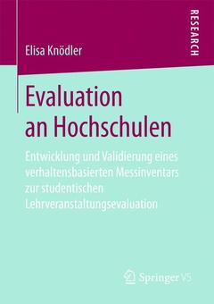 Couverture de l’ouvrage Evaluation an Hochschulen