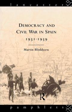Cover of the book Democracy and Civil War in Spain 1931-1939