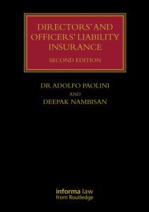 Couverture de l’ouvrage Directors' and Officers' Liability Insurance
