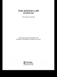 Couverture de l’ouvrage The Jewish Law Annual Volume 14