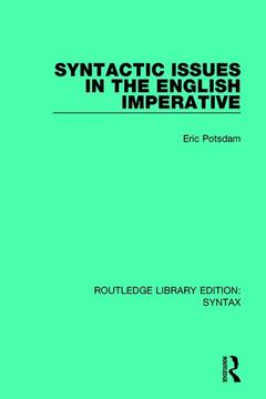 Couverture de l’ouvrage Syntactic Issues in the English Imperative