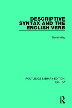 Cover of the book Descriptive Syntax and the English Verb