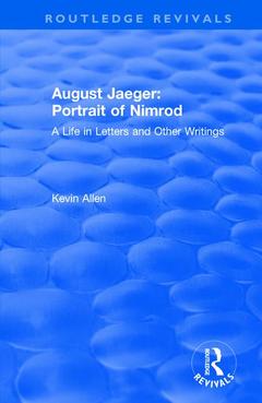 Couverture de l’ouvrage August Jaeger: Portrait of Nimrod