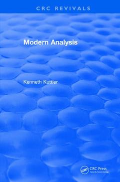 Couverture de l’ouvrage Revival: Modern Analysis (1997)