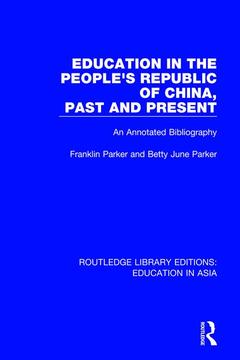 Cover of the book Education in the People's Republic of China, Past and Present