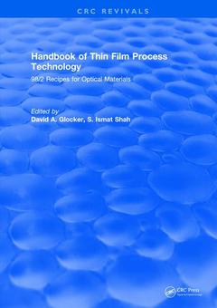 Couverture de l’ouvrage Handbook of Thin Film Process Technology