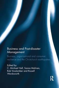 Couverture de l’ouvrage Business and Post-disaster Management