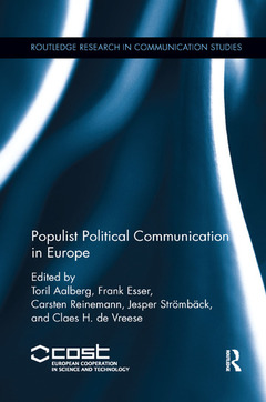 Couverture de l’ouvrage Populist Political Communication in Europe