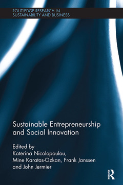 Cover of the book Sustainable Entrepreneurship and Social Innovation