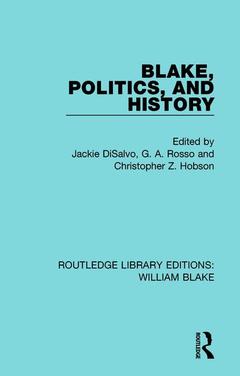 Couverture de l’ouvrage Blake, Politics, and History