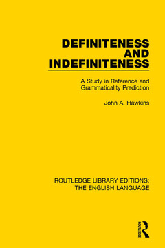 Couverture de l’ouvrage Definiteness and Indefiniteness