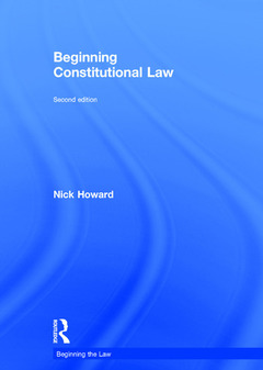 Couverture de l’ouvrage Beginning Constitutional Law