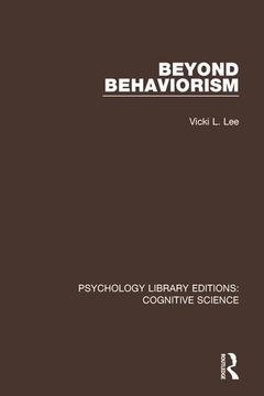 Couverture de l’ouvrage Beyond Behaviorism