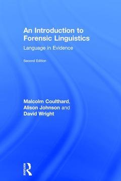 Couverture de l’ouvrage An Introduction to Forensic Linguistics