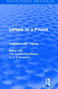 Couverture de l’ouvrage Letters to a Friend