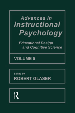 Couverture de l’ouvrage Advances in instructional Psychology, Volume 5