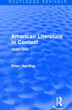 Couverture de l’ouvrage American Literature in Context
