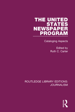 Couverture de l’ouvrage The United States Newspaper Program