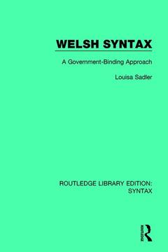 Couverture de l’ouvrage Welsh Syntax