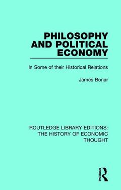 Couverture de l’ouvrage Philosophy and Political Economy