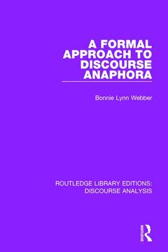 Couverture de l’ouvrage A Formal Approach to Discourse Anaphora